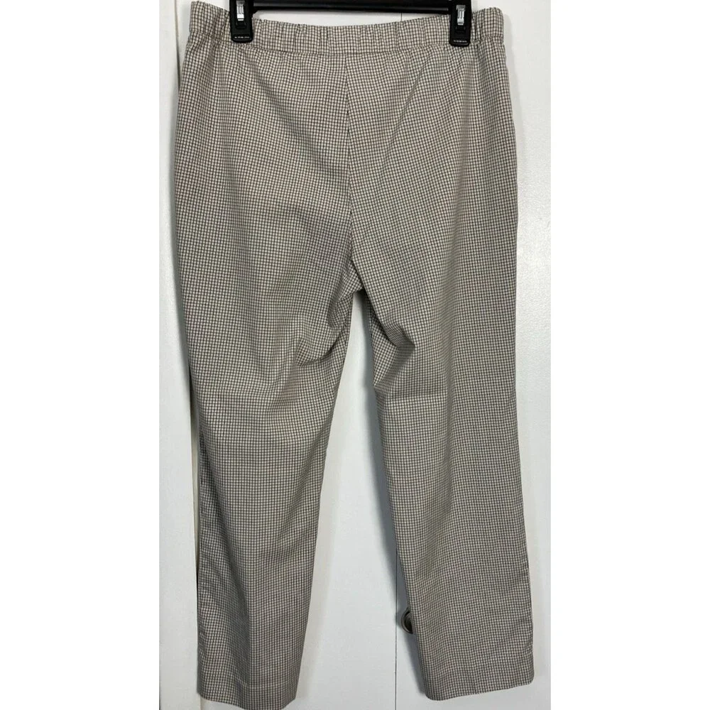 Worthington Womens Checkered Tan/Blue/Gold lined Jogger Pants Size Small - Picture 7 of 7